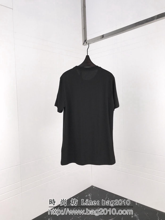 MONCLER蒙口 19春夏新款 頭像系列限量版 刺繡頭像小章仔 黑色雙股純棉 男款短袖 ydi2154